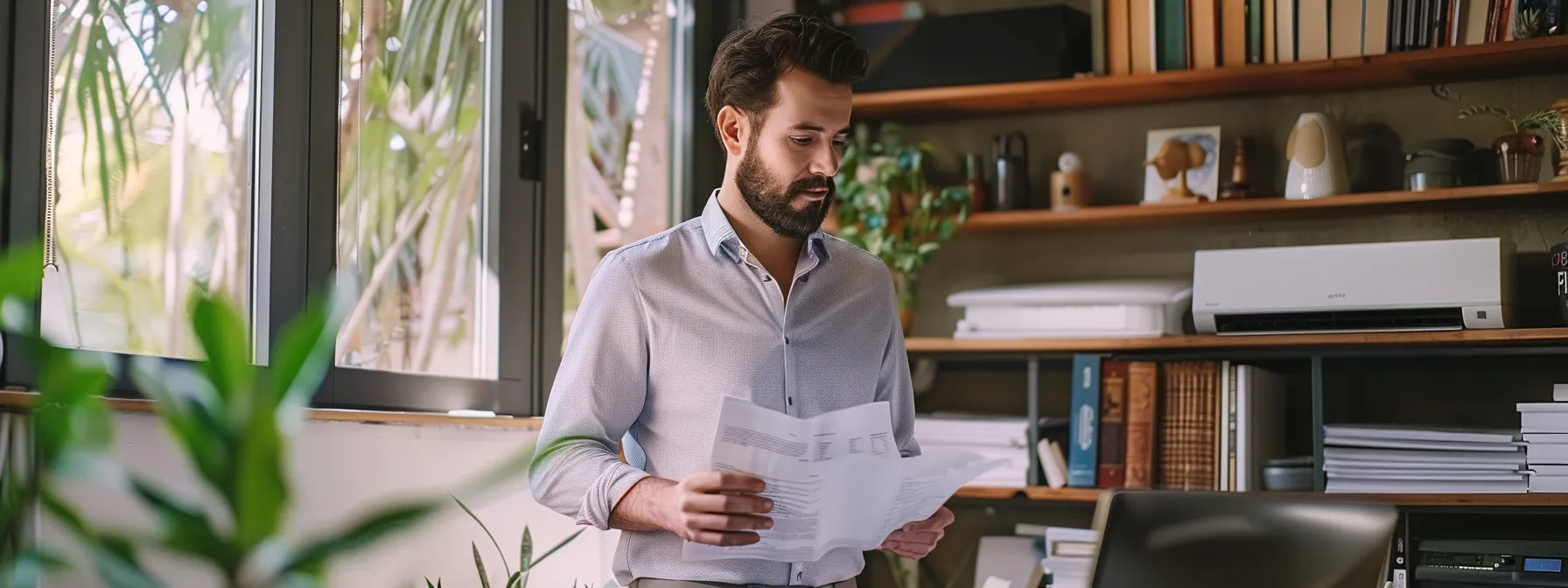 a newark homeowner standing next to a sleek, modern ductless ac unit, surrounded by paperwork showcasing various financing options and local rebates, with a maverick ambitions expert providing consultation. a newark homeowner standing next to a sleek, modern ductless ac unit, surrounded by paperwork showcasing various financing options and local rebates, with a maverick ambitions expert providing consultation.